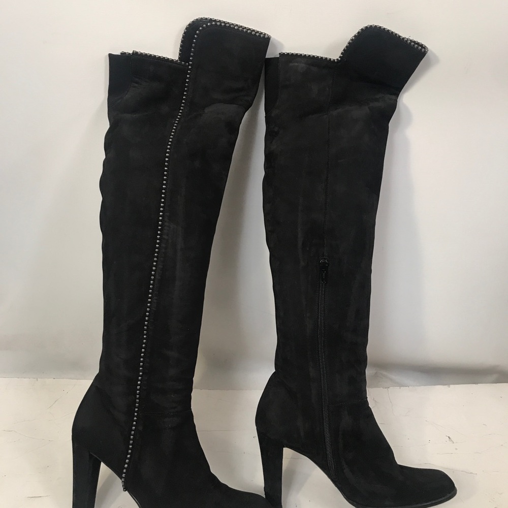 Stuart weitzman black suede tall boots